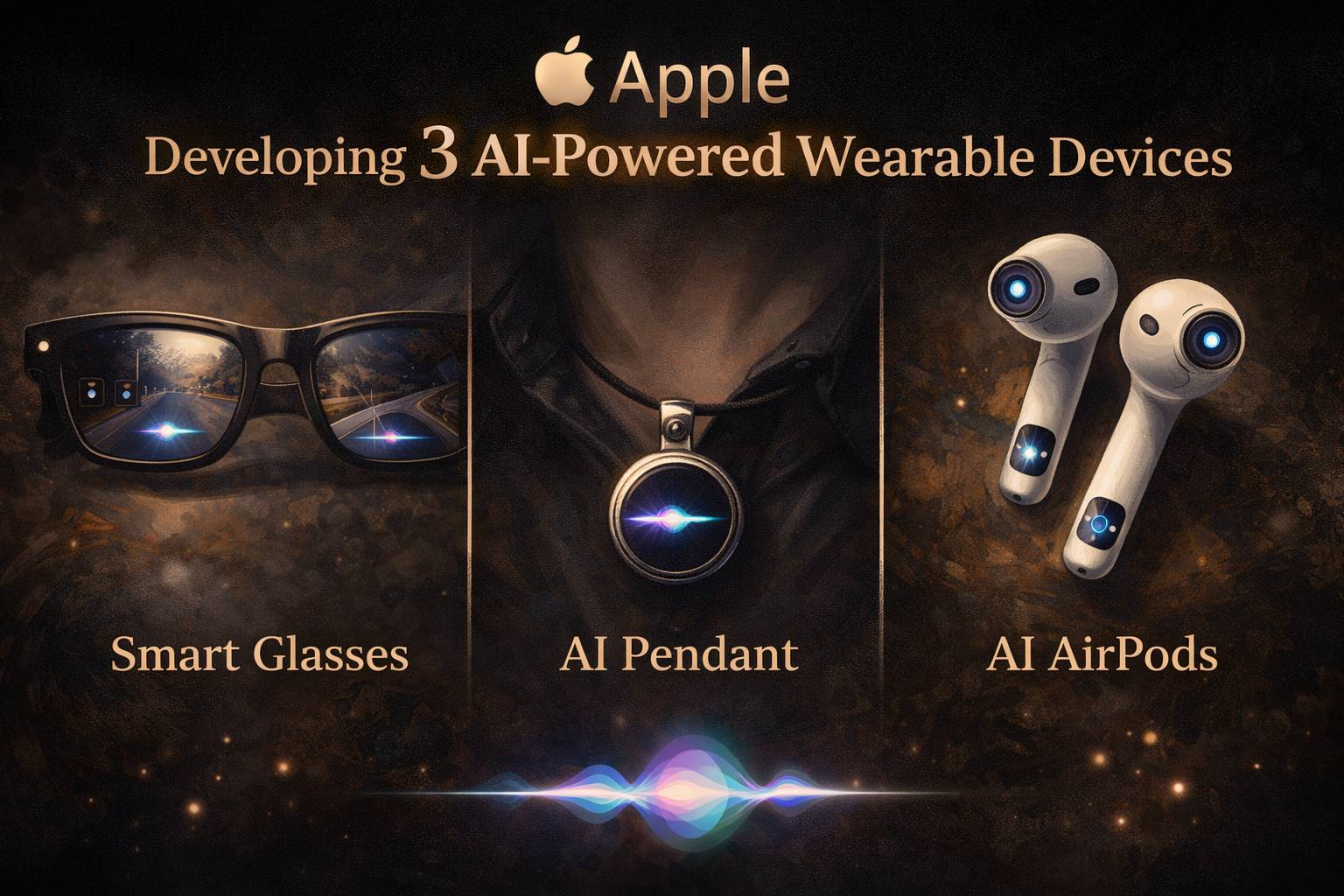 اپل در حال توسعه سه دستگاه پوشیدنی مجهز به هوش مصنوعی برای آینده نزدیک